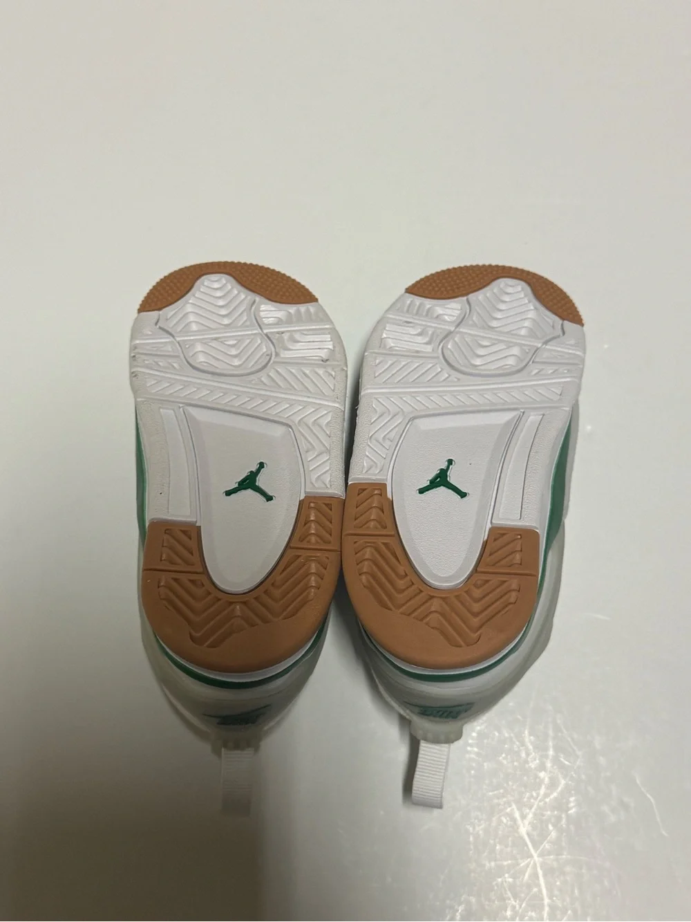 Nike Air Jordan J4 RM Toddler Sneakers White Green Gray Leather Mesh Size 8C